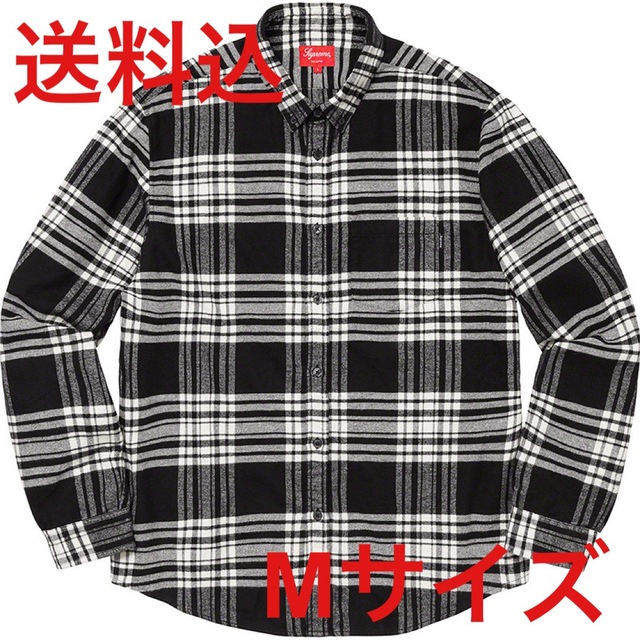 supreme plaid flannel shirt black M