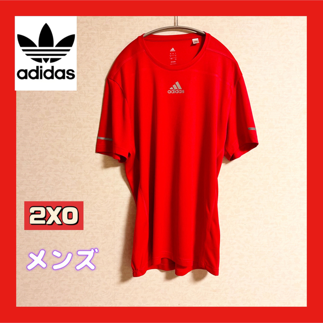 adidas(アディダス)の【adidas】軽量 メンズ ランニング Tシャツ Uネック 2XO メンズのトップス(Tシャツ/カットソー(半袖/袖なし))の商品写真