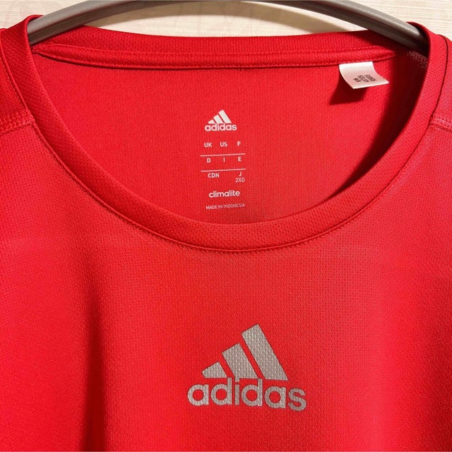 adidas(アディダス)の【adidas】軽量 メンズ ランニング Tシャツ Uネック 2XO メンズのトップス(Tシャツ/カットソー(半袖/袖なし))の商品写真