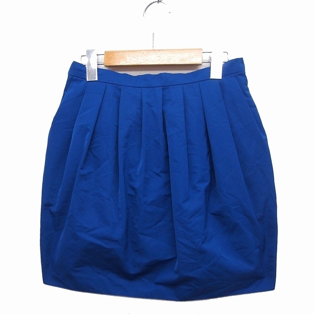 IENA(イエナ)のイエナ IENA コクーン スカート ミニ 無地 シンプル 36 ブルー 青 レディースのスカート(ミニスカート)の商品写真