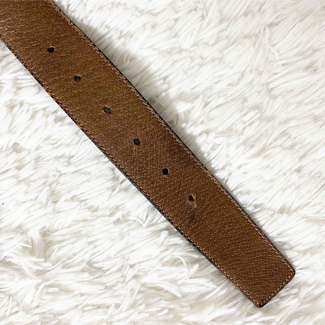 GUCCI グッチ レザー バックルベルト インターロッキング ゴールド金具 黒