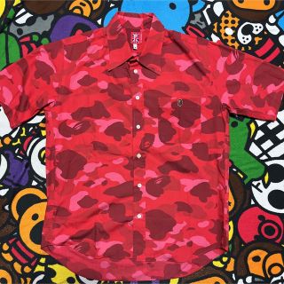 アベイシングエイプ(A BATHING APE)のAPE  BAPE  KAWS ファレルカモ　初期　半袖シャツ　シャツ　M(シャツ)