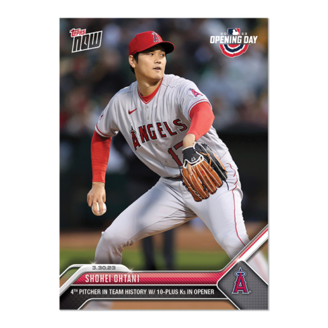 Topps Now  大谷翔平　吉田正尚　2023年 開幕戦　RCカード スポーツ/アウトドアの野球(記念品/関連グッズ)の商品写真