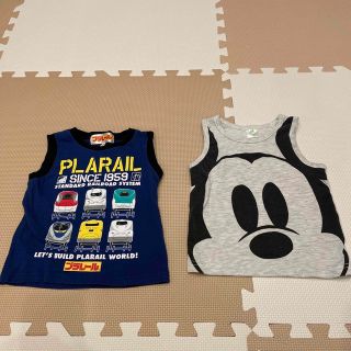 タカラトミー(Takara Tomy)のプラレール ミッキー　ランニング2枚セット　ノンスリーブシャツ｜サイズ　95(Tシャツ/カットソー)