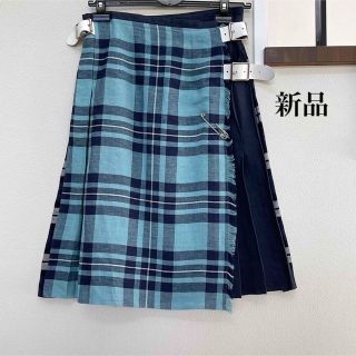 オニールオブダブリン(O'NEIL of DUBLIN)の【未使用】O'NEIL of DUBLIN  リネンキルトスカート(ひざ丈スカート)