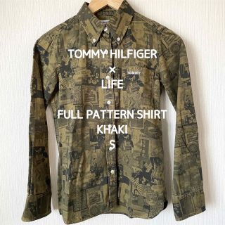 トミーヒルフィガー(TOMMY HILFIGER)の【匿名配送】レディース トミーヒルフィガー LIFE コラボシャツ 総柄 S(シャツ/ブラウス(長袖/七分))