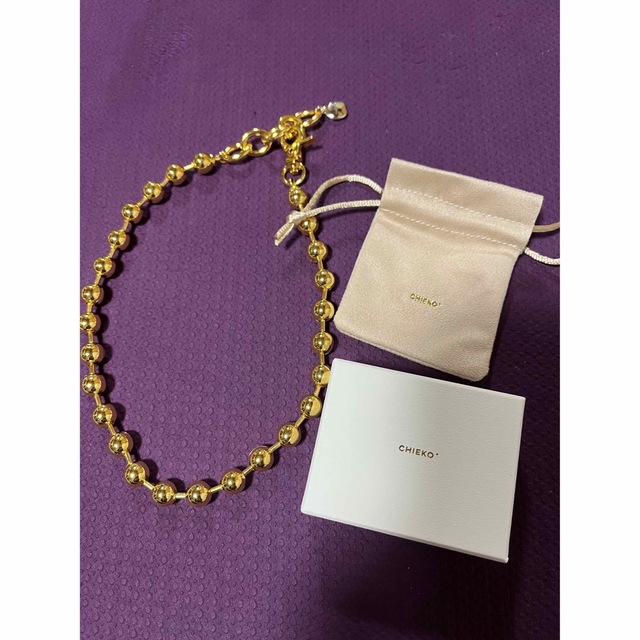 CHIEKO +   Big ball necklace gold 新品未使用品
