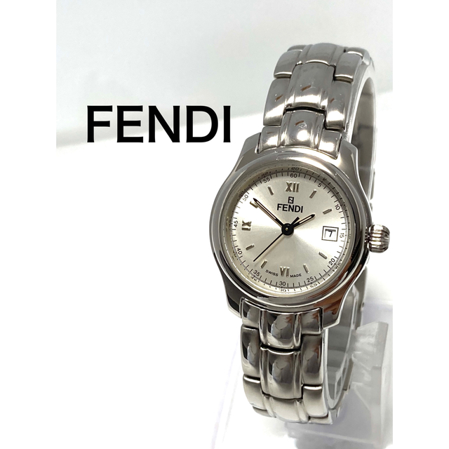 極美品! FENDI フェンディ 電池レディース腕時計 デイト付き