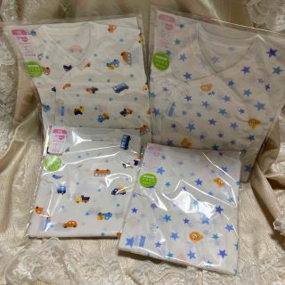 ホットビスケッツ(HOT BISCUITS)の新品🐇ミキハウス　ホットビスケッツ🐇肌着4枚セット🐇男の子🐇50㎝🐇⑥(肌着/下着)