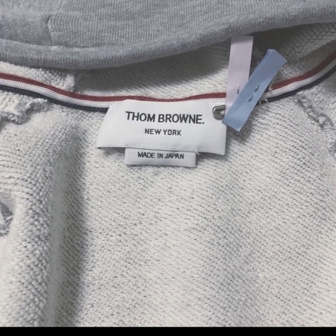 THOM BROWNE - トムブラウン パーカー ライトグレー ループバック