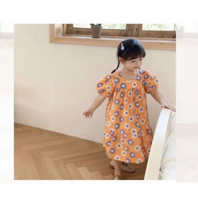 新品未使用　韓国輸入服　海外子供服　ワンピース 女の子 キッズ/ベビー/マタニティのキッズ服女の子用(90cm~)(ワンピース)の商品写真