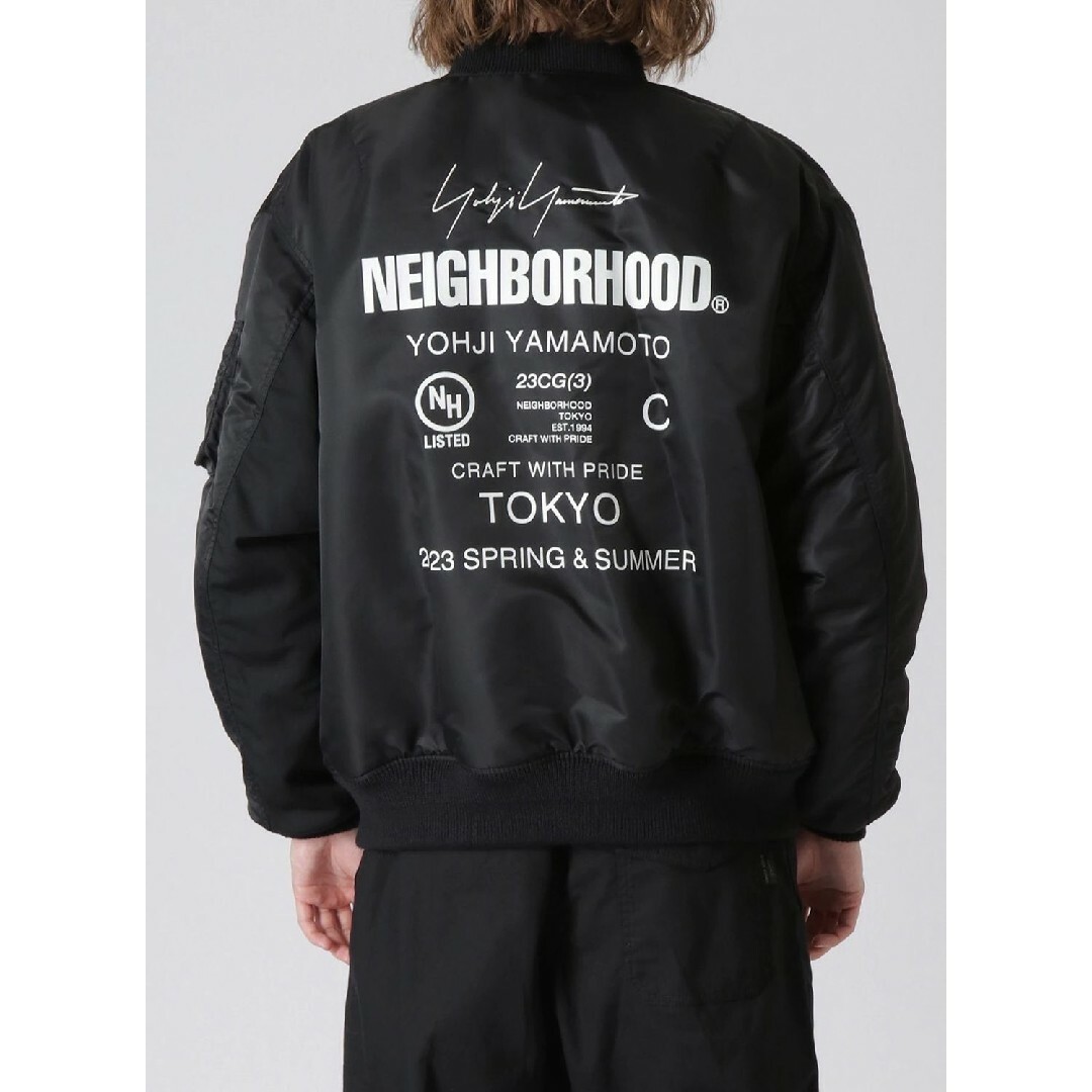 NEIGHBORHOOD(ネイバーフッド)の希少コラボ ヨウジヤマモト×ネイバーフッド MA-1ジャケット S メンズのジャケット/アウター(フライトジャケット)の商品写真
