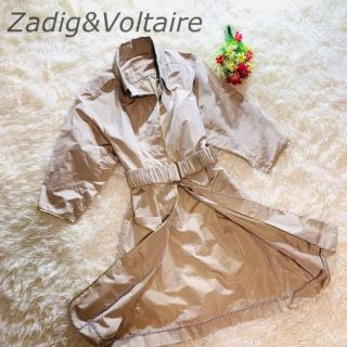 Zadig&Voltaire コート　薄手　ベルト付☆ ゴールドラメ♪