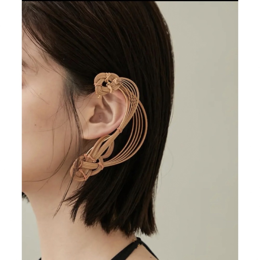 アクセサリーBamboo Bundled-Plait Ear Cuff - brown