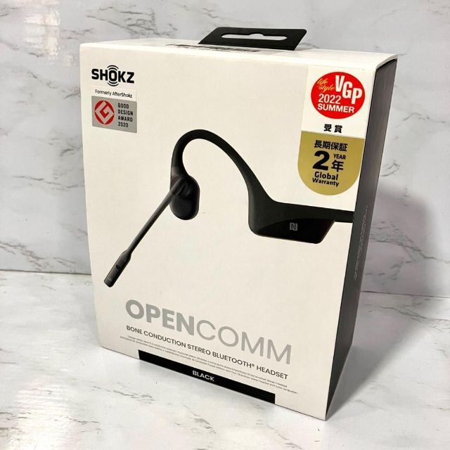 ヘッドフォン/イヤフォンShokz OpenComm 骨伝導イヤホン 通話専用 急速充電 クリアな通話