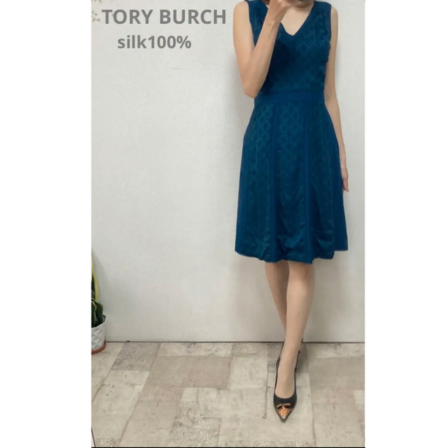 Tory Burch シルク100% ロングワンピース ワンショルダードレス | www