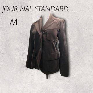 ジャーナルスタンダード(JOURNAL STANDARD)の美品　JOUR NAL STANDARD ブラウン　オープンカラージャケット　M(テーラードジャケット)