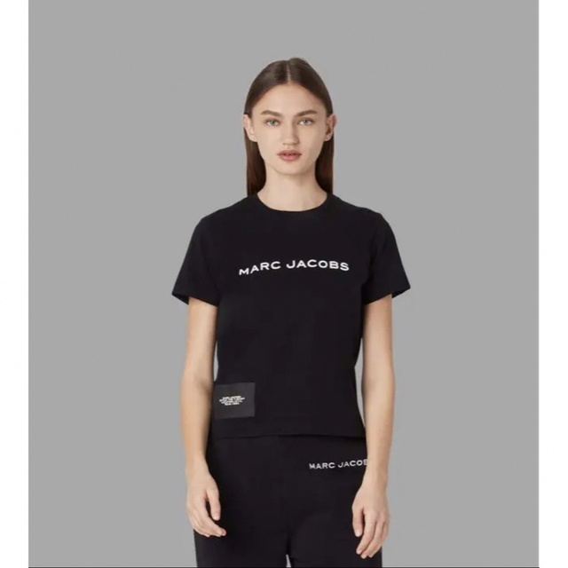 MARC JACOBS マークジェイコブス ロゴ入り 黒Tシャツ Mサイズ - T