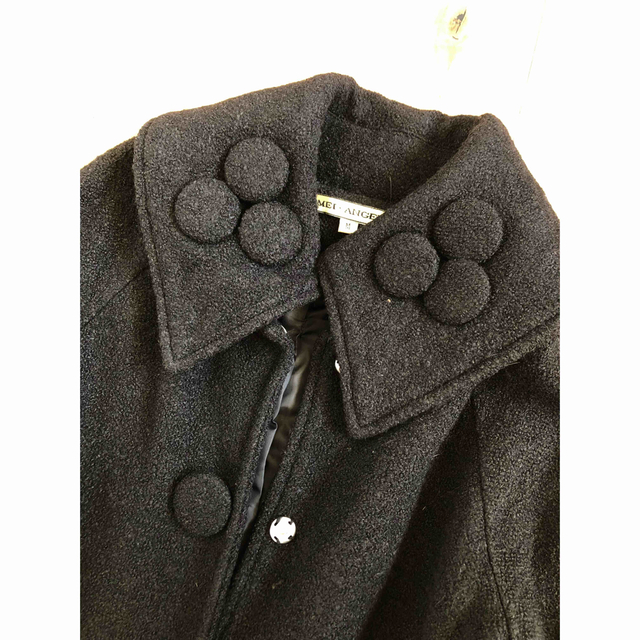 デザインコート　個性的　ブラック レディースのジャケット/アウター(チェスターコート)の商品写真