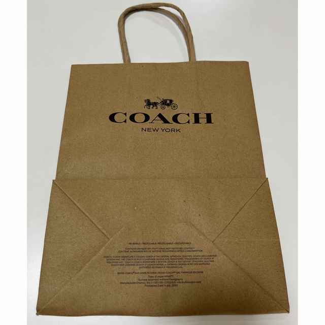 COACH(コーチ)のcoachコーチ紙袋ショッパー レディースのバッグ(ショップ袋)の商品写真