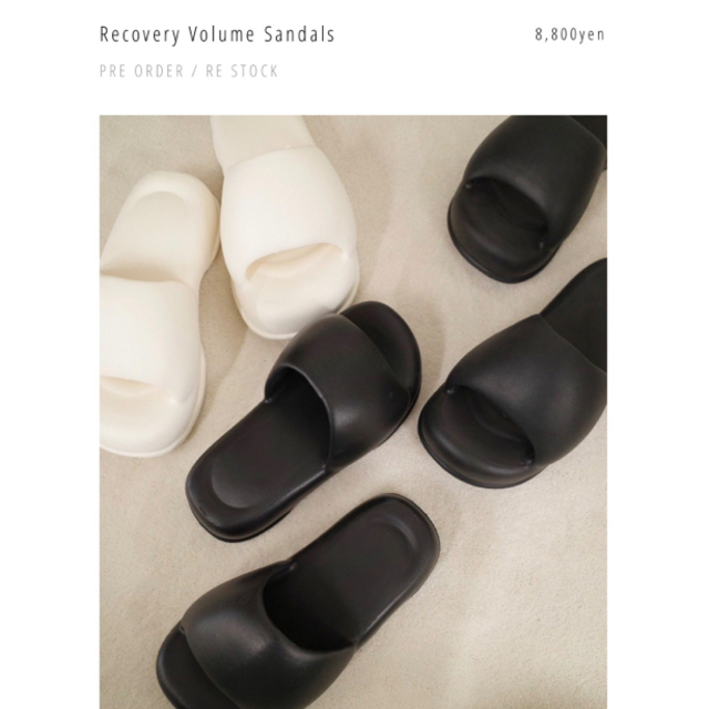 Recovery Volume Sandals ブラックM