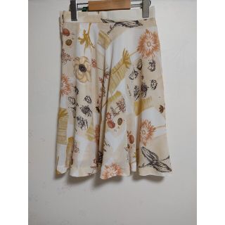 花柄スカート　日本製　和花(ひざ丈スカート)