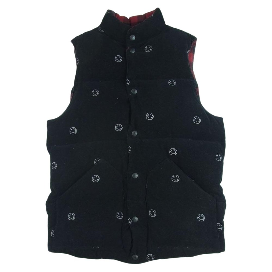 HYSTERIC GLAMOUR ヒステリックグラマー カートコバーン PICK ME PICK ME YEAH REVERSIBLE CORDUROY DOWN VEST リバーシブル コーデュロイ ダウン ベスト ブラック系 レッド系