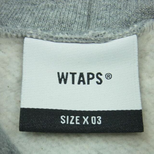 W)taps(ダブルタップス)のWTAPS ダブルタップス 22AW CROSS BONES HOODY COTTON クロスボーン パーカー コットン 日本製 グレー系 03【中古】 メンズのトップス(パーカー)の商品写真