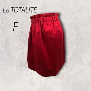 ラトータリテ(La TOTALITE)の美品　ラトータリテ　レッド系　ミニギャザースカート　F(ミニスカート)