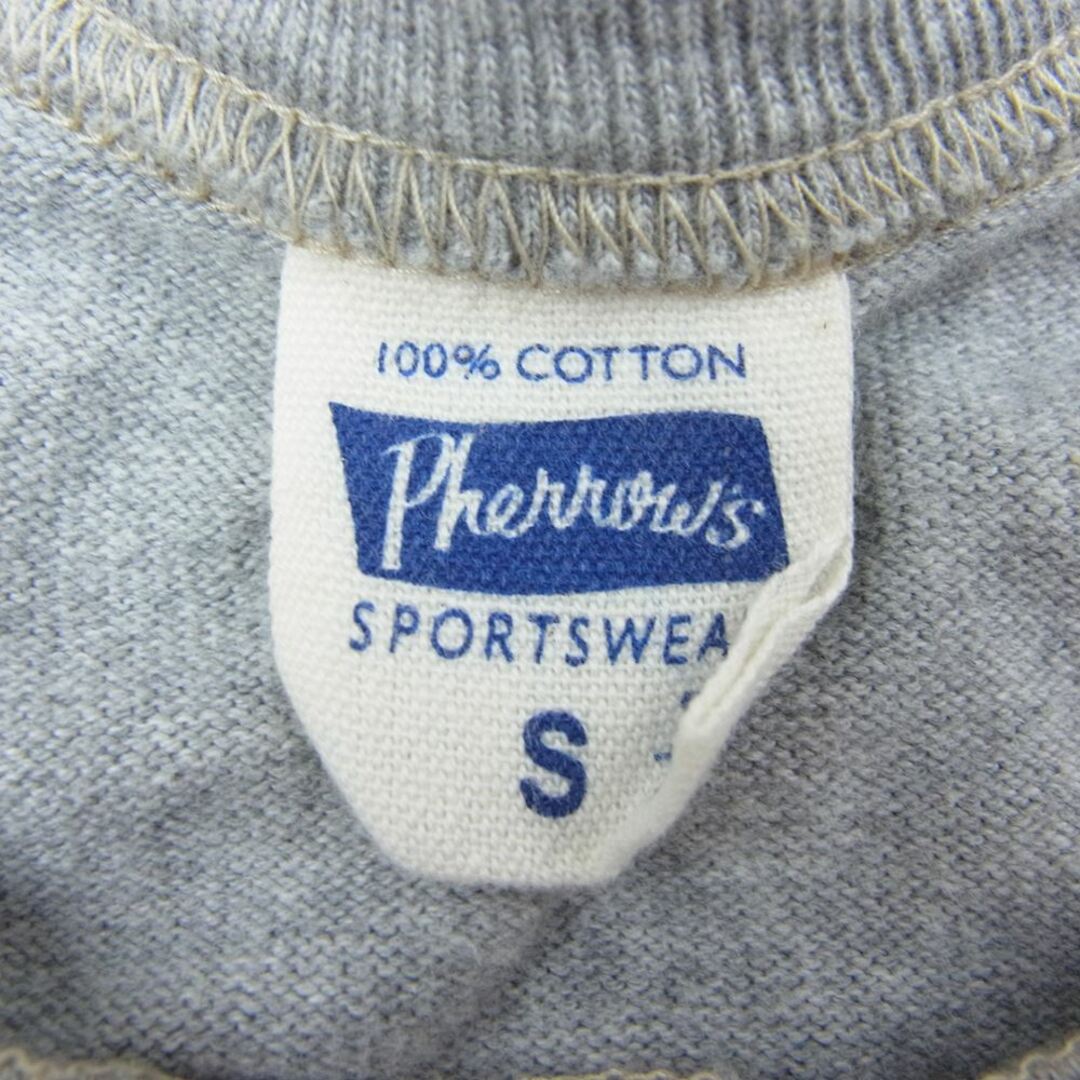 PHERROW'S(フェローズ)のPherrow's フェローズ ヘンリーネック カットオフ 長袖 カットソー Tシャツ グレー系 S【中古】 メンズのトップス(シャツ)の商品写真