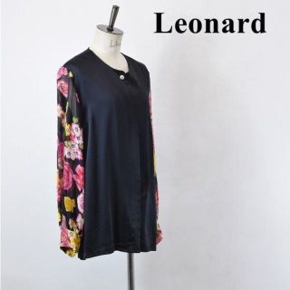 レオナール(LEONARD)のSL AN0017 高級 LEONARD レオナール 光沢生地 袖 シースルー(シャツ/ブラウス(長袖/七分))