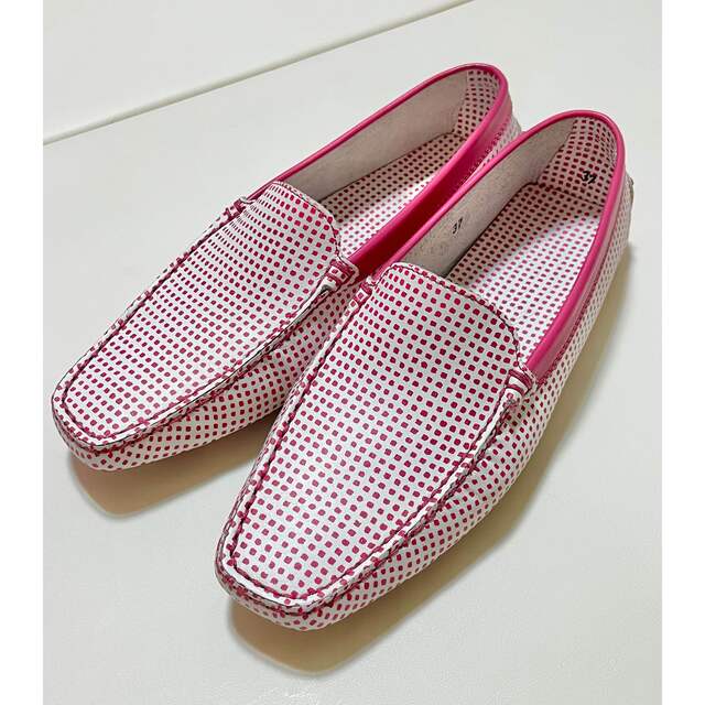 TOD´S ドット柄 ドライビングシューズ ピンク-