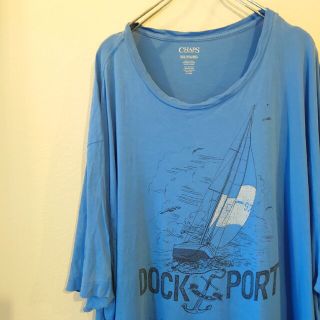 CHAPS Tシャツ　ブルー　DOCKPORT　ヨット(Tシャツ/カットソー(半袖/袖なし))