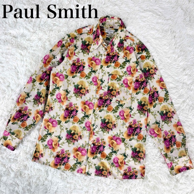 paul smith ポールスミス　シャツ　長袖　花柄　　Lサイズ