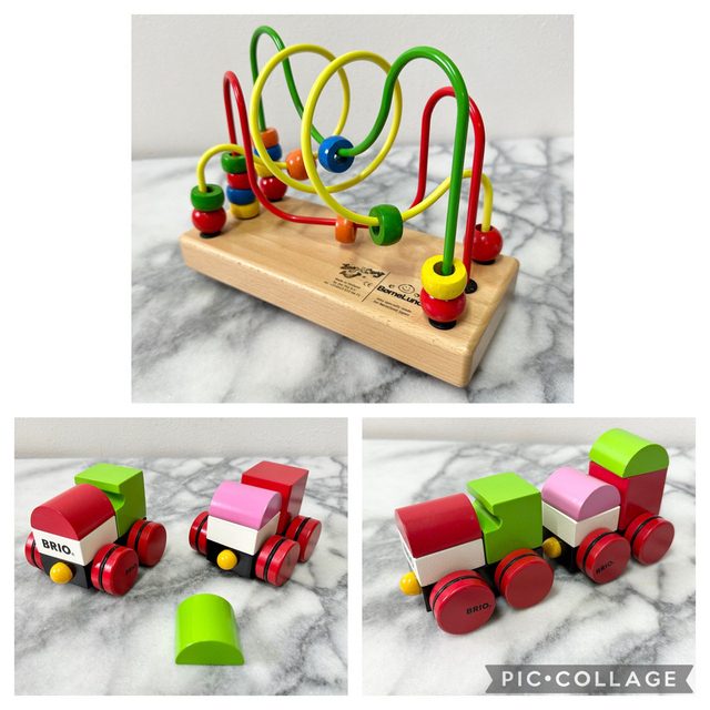 【専用】　木製玩具　乗り物　10点セット キッズ/ベビー/マタニティのおもちゃ(知育玩具)の商品写真