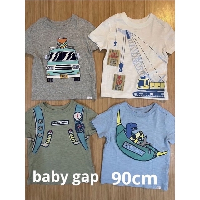 babyGAP(ベビーギャップ)のmow様　baby GAP   Tシャツ　4枚セット　デニムシャツ　90cm キッズ/ベビー/マタニティのキッズ服男の子用(90cm~)(Tシャツ/カットソー)の商品写真