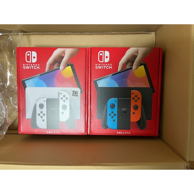 新品　Nintendo Switch有機EL 2台　ホワイト  ブルーレッド