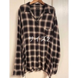 COMOLI - comoli コモリ レーヨンチェックオープンカラーシャツ23ss