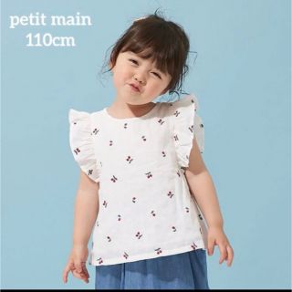 プティマイン(petit main)の美品 petit main フルーツ刺繍チュニック 120(Tシャツ/カットソー)