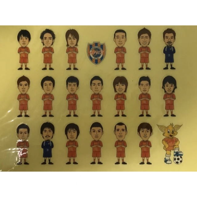 清水エスパルス 似顔絵ステッカー 2005年シーズン スポーツ/アウトドアのサッカー/フットサル(記念品/関連グッズ)の商品写真