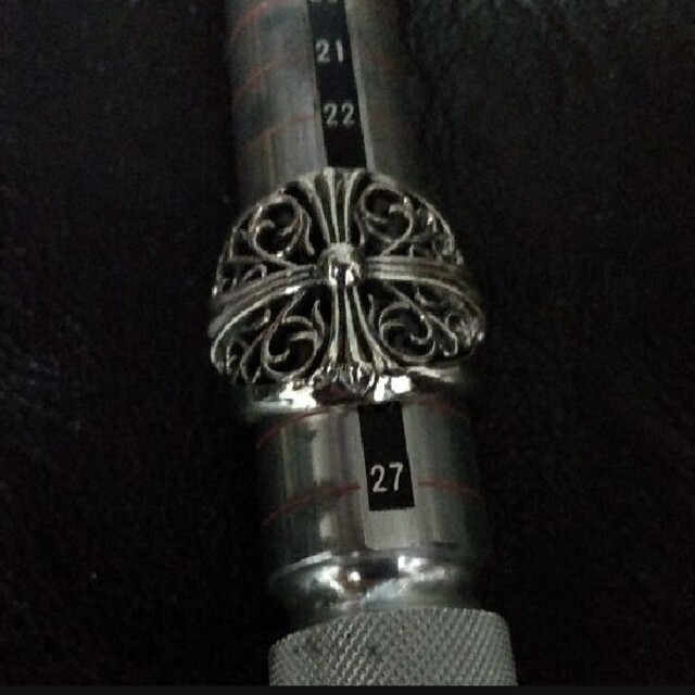 新品　約26号 クラシックオーバルクロスリング　silver925 メンズのアクセサリー(リング(指輪))の商品写真