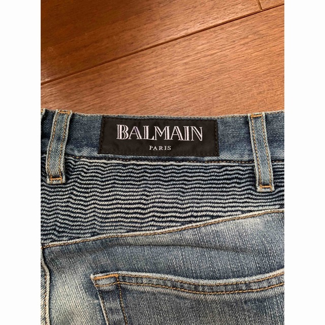 BALMAIN バルマン ストレッチ ダメージウォッシュスリム バイカー