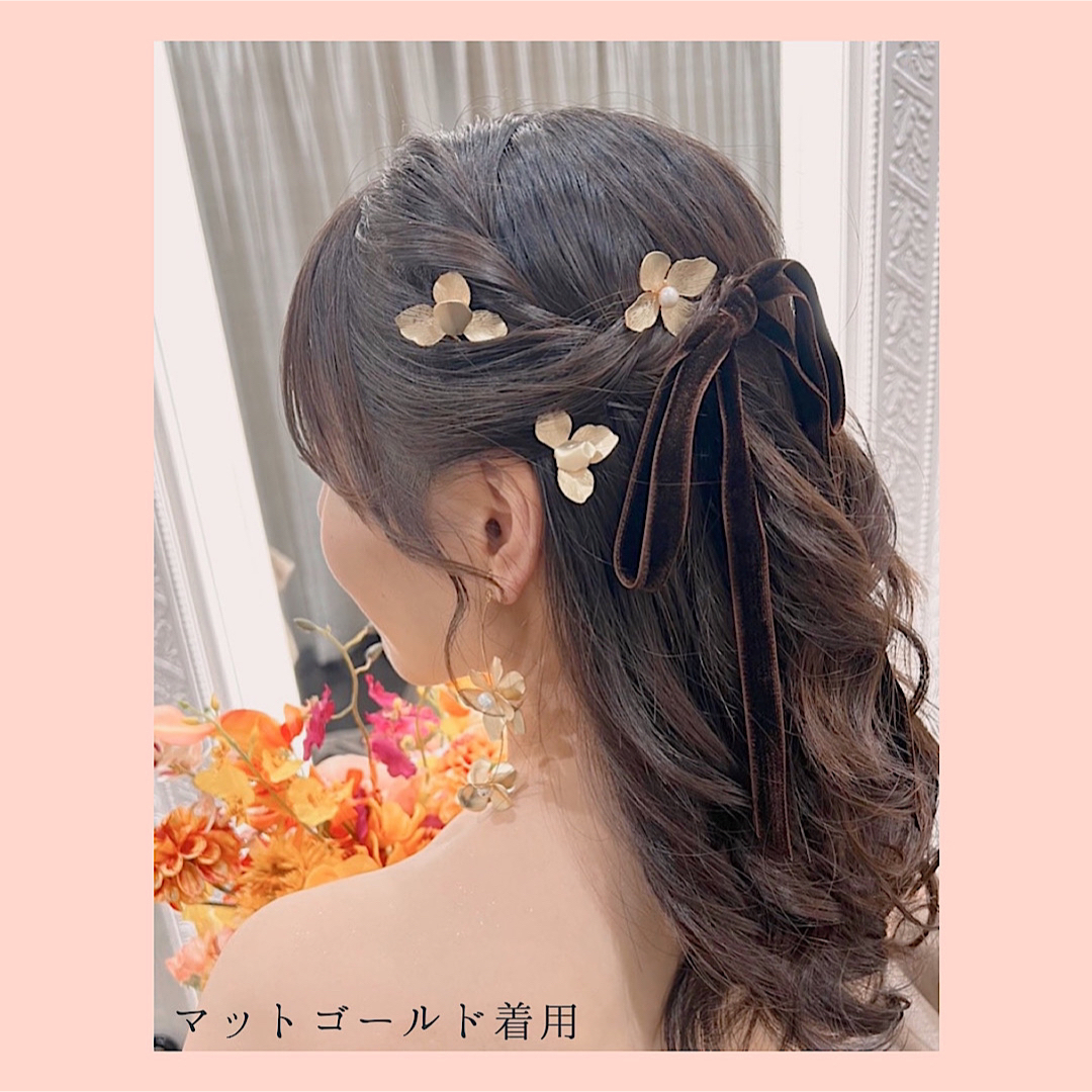 【No.10/エアリー】　ブライダル　結婚式　アクセサリー　髪飾り　ピアス ハンドメイドのアクセサリー(ヘアアクセサリー)の商品写真