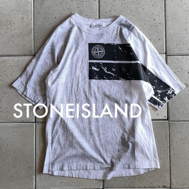 2022AW STONE ISLANDストーンアイランド 加工プリントTシャツ