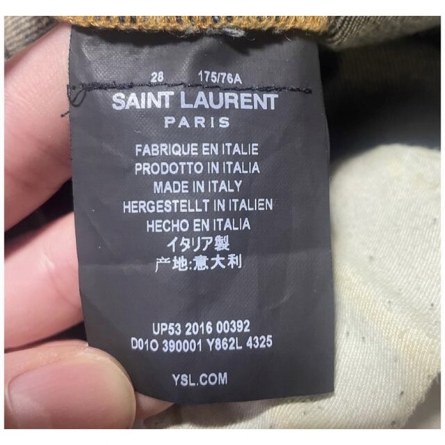 Saint Laurent(サンローラン)のSAINT LAURENT ユーズド加工スキニーデニム　28 D02 メンズのパンツ(デニム/ジーンズ)の商品写真