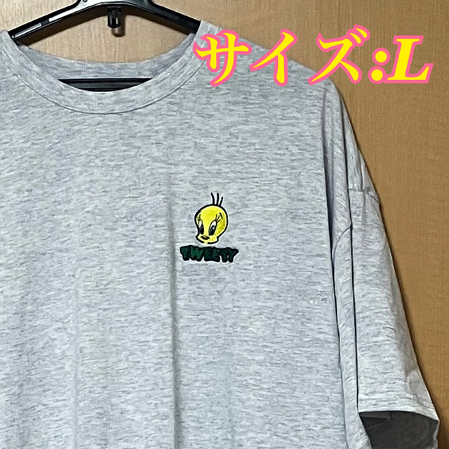 【90'sビンテージUSA製】 TWEETY 半袖Tシャツ L 【A14】