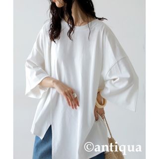 アンティカ(antiqua)のアンティカ アシメTシャツ(Tシャツ(半袖/袖なし))