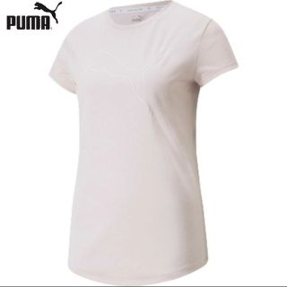 プーマ(PUMA)の新品 プーマ ロゴ スポーツ 半袖 Tシャツ ウィメンズ XL ライトピンク(Tシャツ(半袖/袖なし))