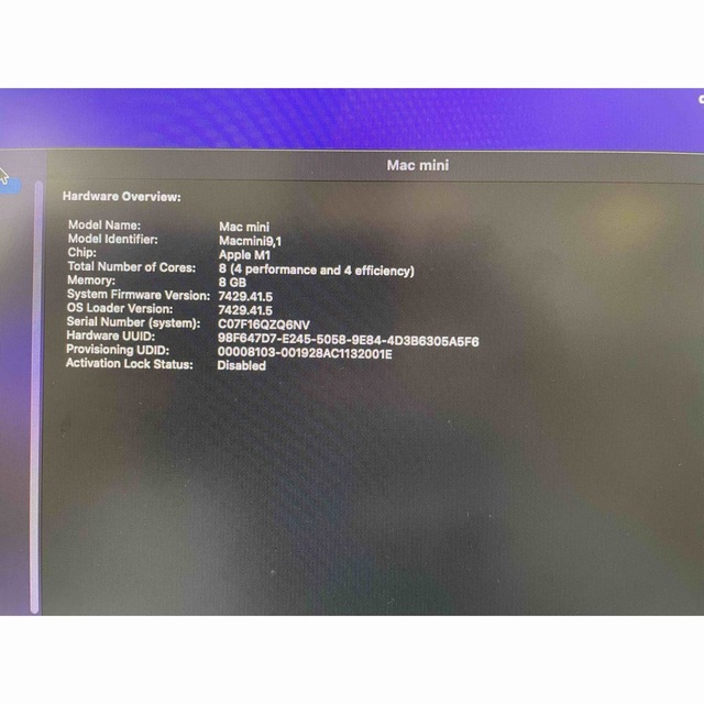 Mac Mini M1 2020 256GB 8GBメモリ デスクトップ型PC Mac Mini M1 2020 256GB 8GBメモリ デスクトップ型PC