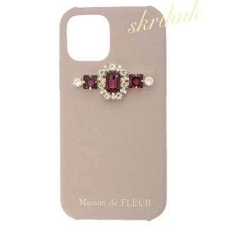 メゾンドフルール(Maison de FLEUR)の♡メゾンドフルール♡ビジューiPhone12/12Proケース♡ピンクベージュ♡(iPhoneケース)